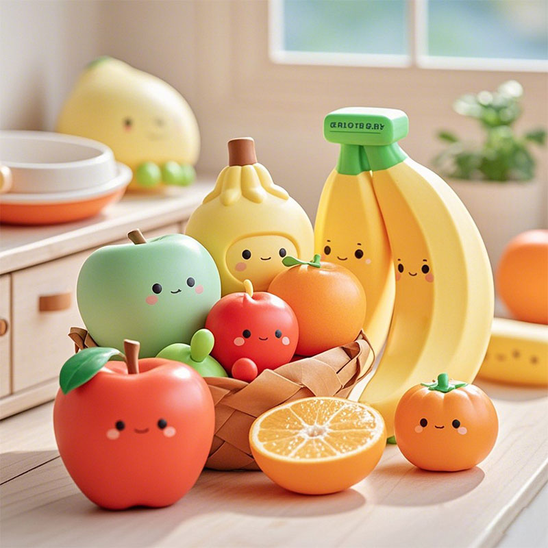 定制水果崽崽盲盒玩具仿真水果桌面擺件塑膠材質手辦盲盒玩具廠家